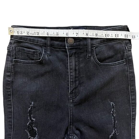 Abercrombie & Fitch Ultra High-Rise Super Skinny Black Stretch Skinny Jeans sz 1 - Picture 5 of 8